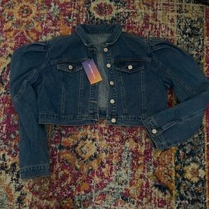 SHEIN cropped denim jacket XL